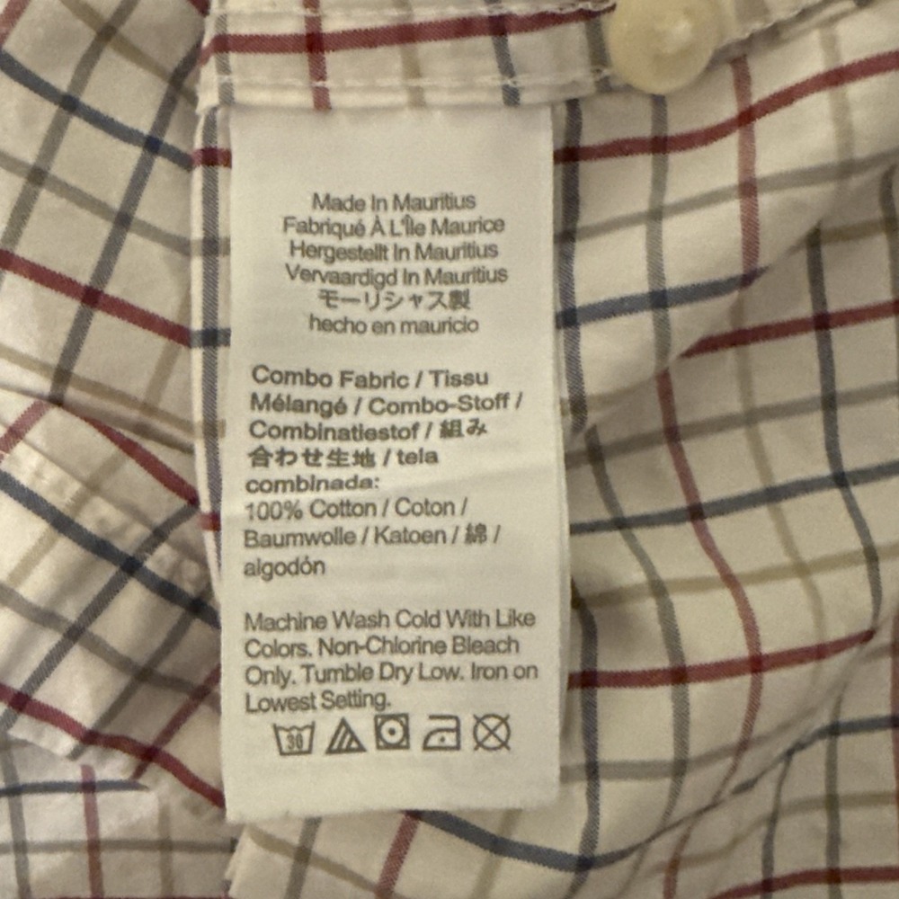 J. Crew Shirt Men's Multicolor Large Slim Fit Secret Wash 100's 2 Ply Yarns - Picture 7 of 7